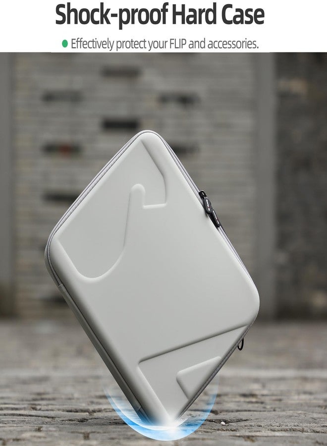 FSIDIWT حقيبة حمل FSIDIWT لطائرة DJI Flip، حقيبة كتف محمولة للسفر لملحقات DJI Flip، تناسب جهاز التحكم عن بعد RC 2/RC-N3 (رمادي) - Image 5